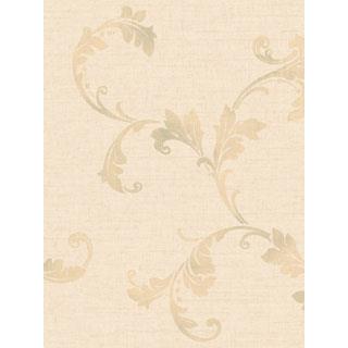 Seabrook Designs CL61802 Claybourne Acrylic Coated Scrolls-leaf and ironwork Wallpaper
